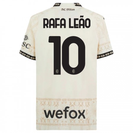 Camiseta de fútbol AC Milan Rafael Leao 10 4ª equipación 2023-24 Blanca Camiseta de fútbol AC Milan Rafael Leao 10 4ª equipación 2023-24 Blanca